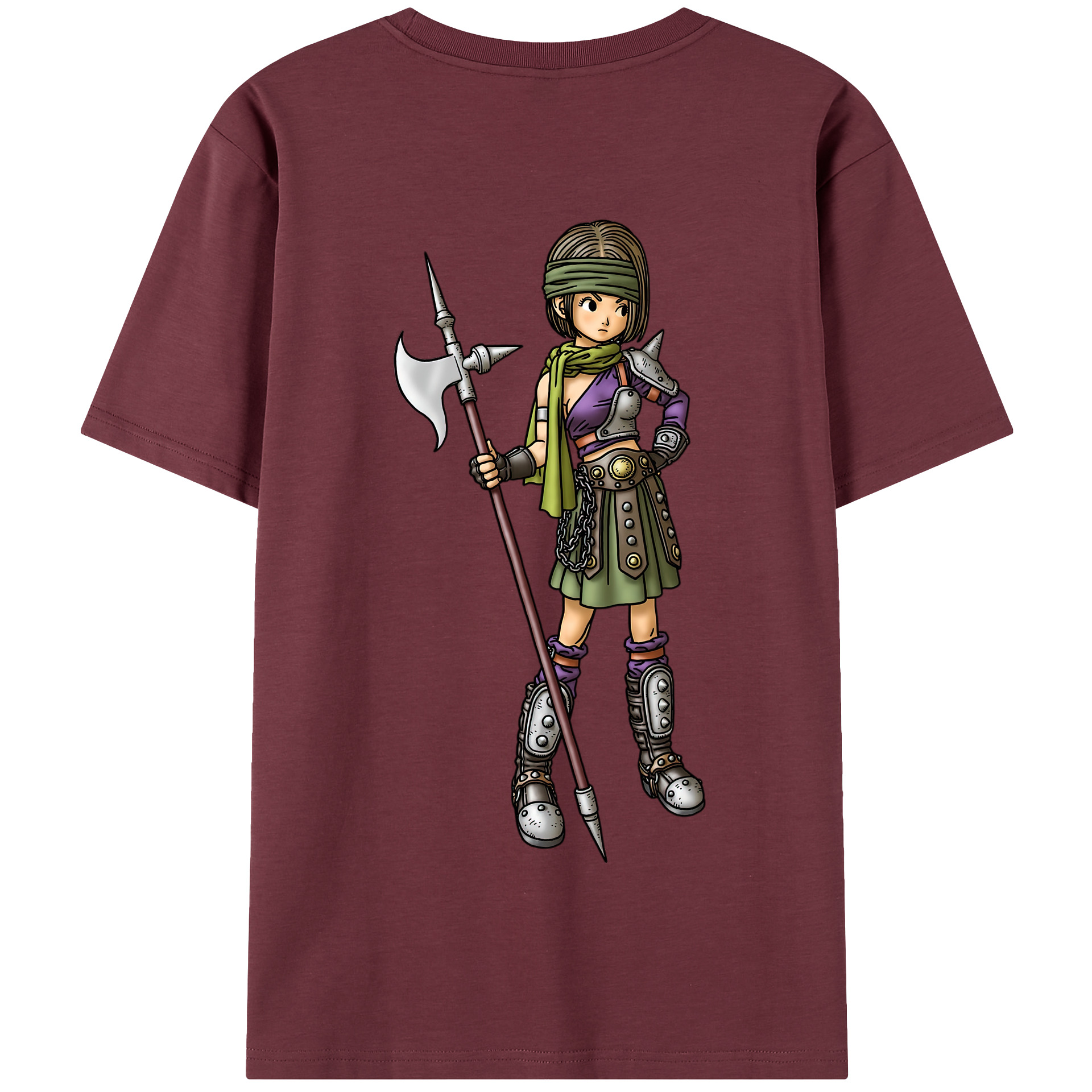 （画像用） ドラゴンクエスト Doragon Kuesuto Dragon Quest 綿100％半袖Tシャツ（背面プリント）